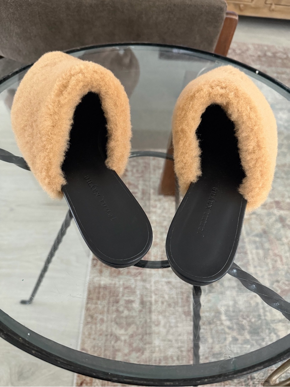 Jenni Kayne Shearling wool and leather mules - Picture 4 of 7